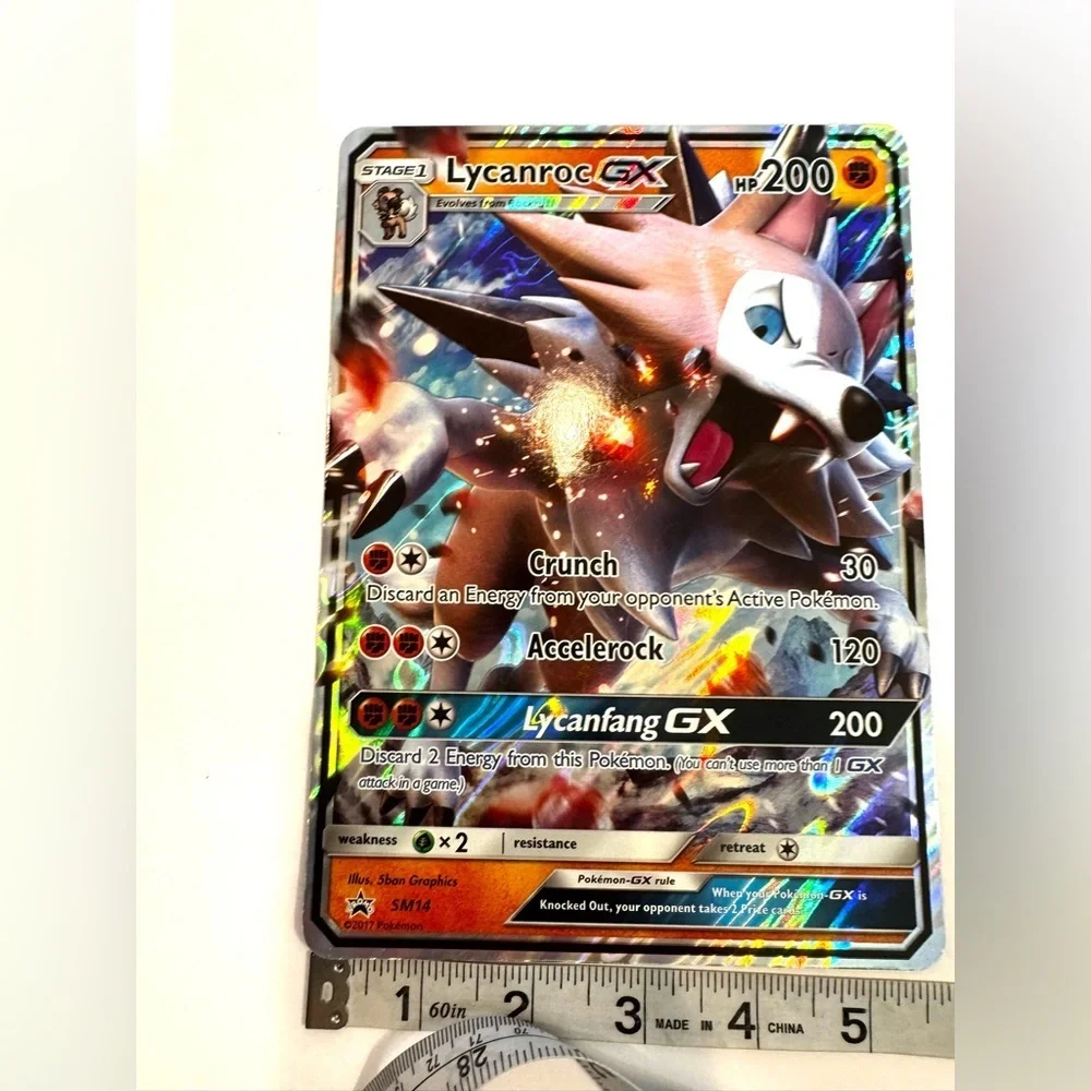 JUMBO Lycanroc GX Oversized Promo Card SM14 Full Art Holo Pokémon VLP #2